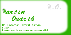 martin ondrik business card